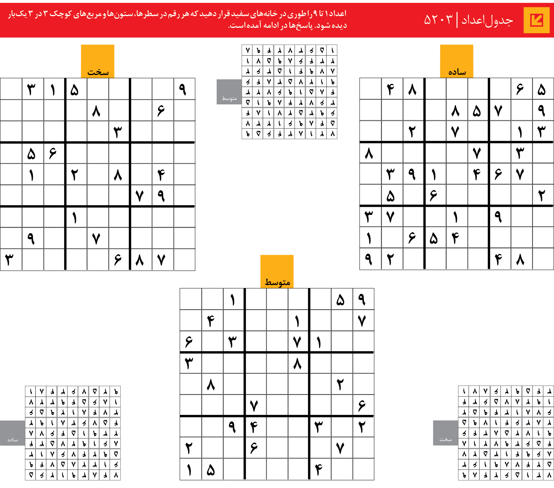 جدول‌اعداد | 5203
