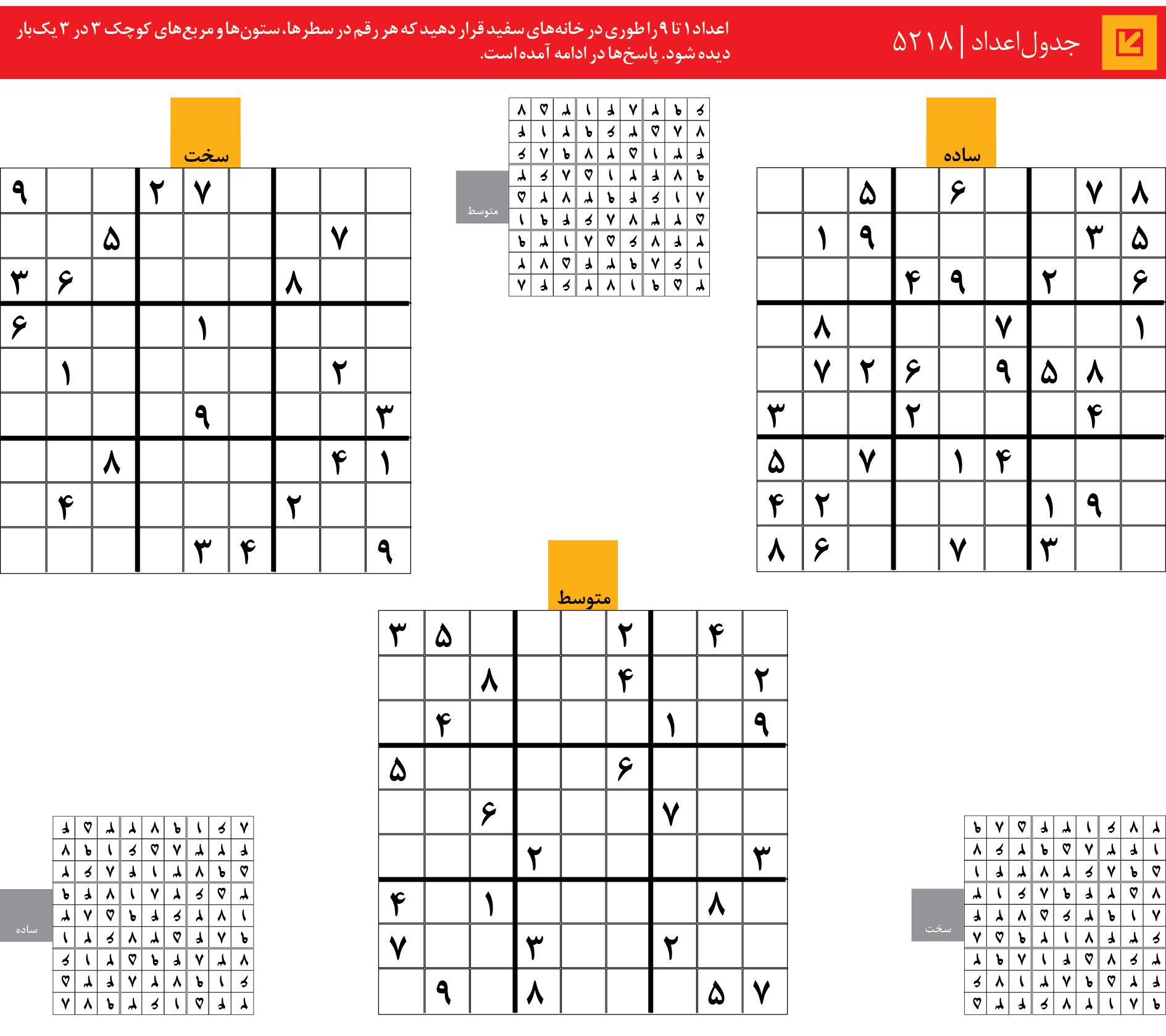 جدول‌اعداد | 5218