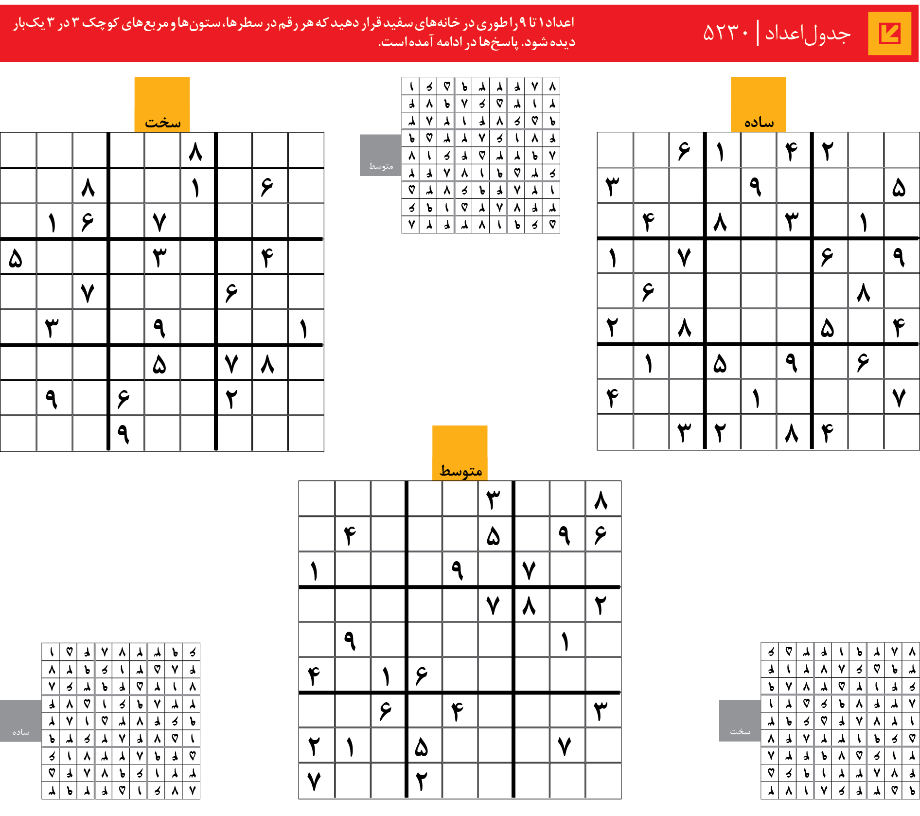 جدول‌اعداد | 5230