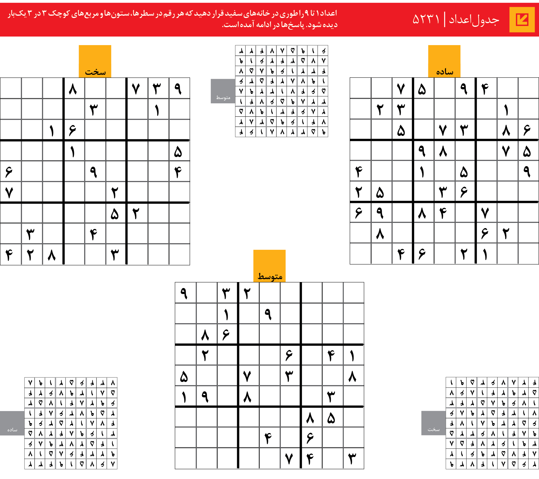 جدول‌اعداد | 5231