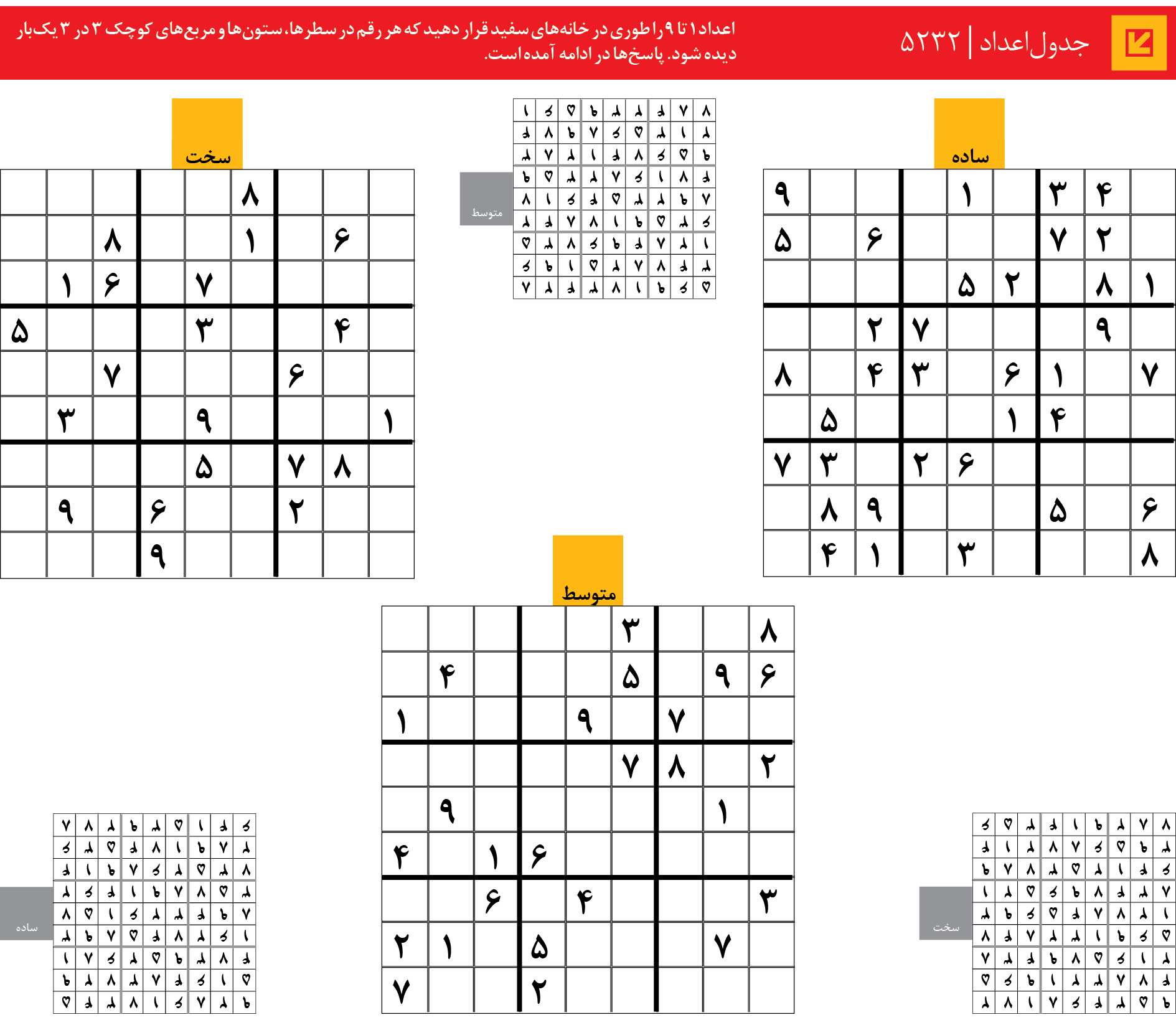 جدول‌اعداد | 5232
