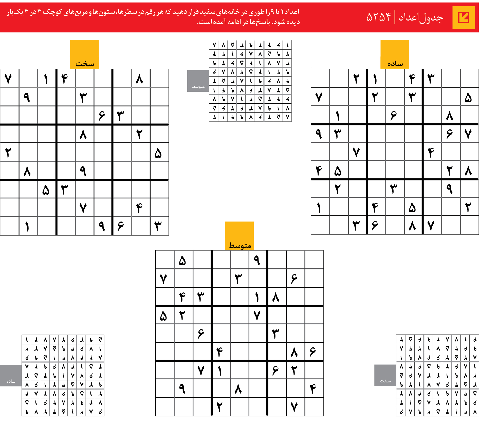 جدول‌اعداد | 5254