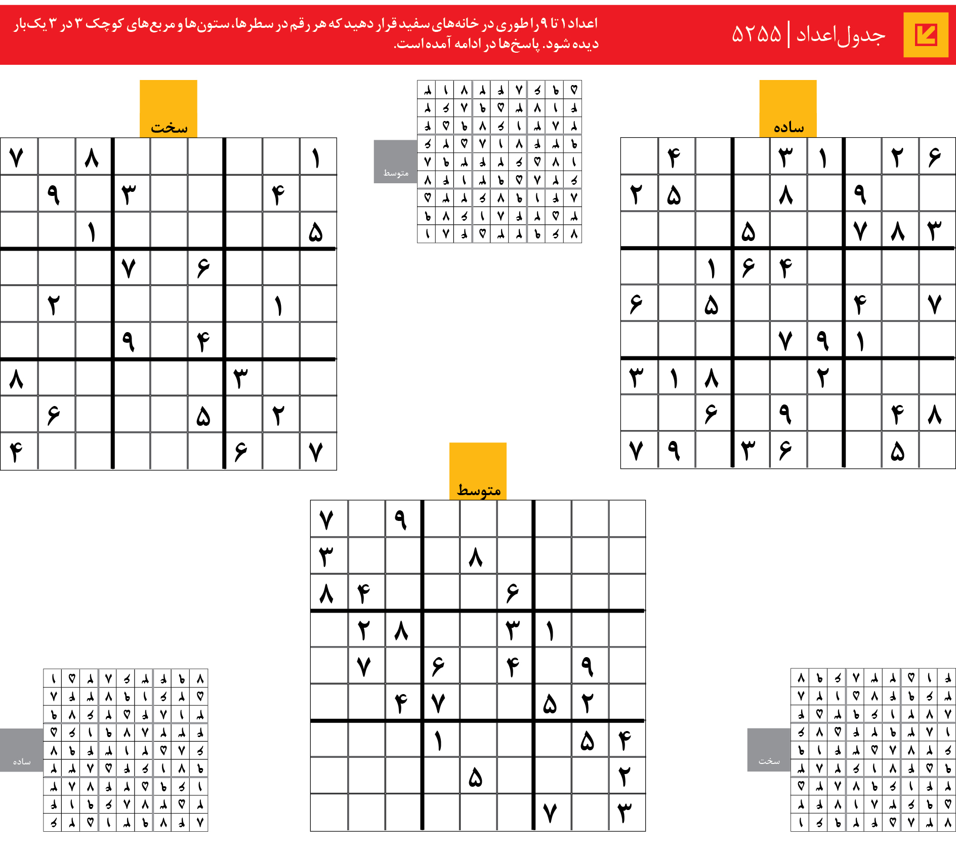 جدول‌اعداد | 5255