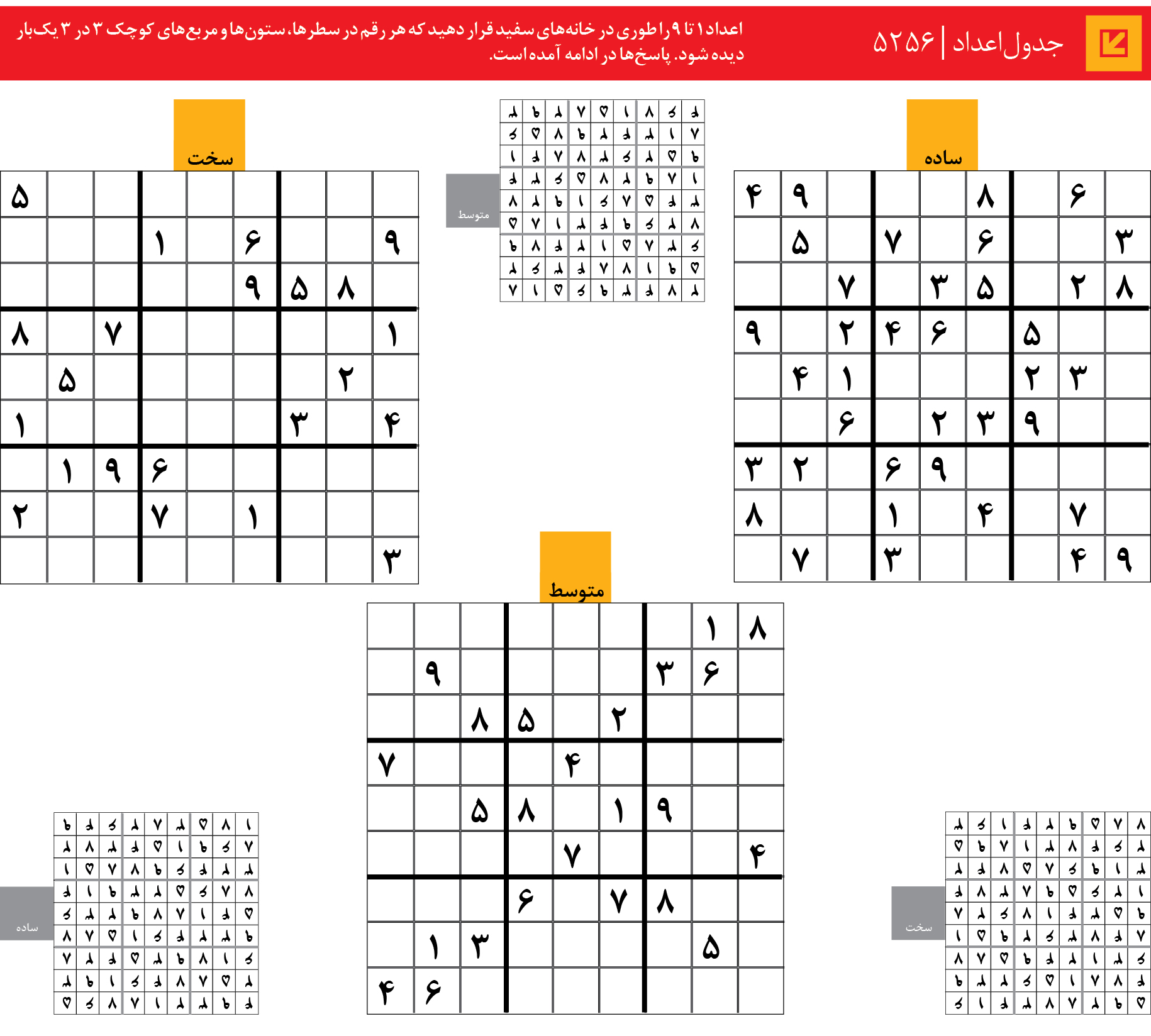 جدول‌اعداد | 5256