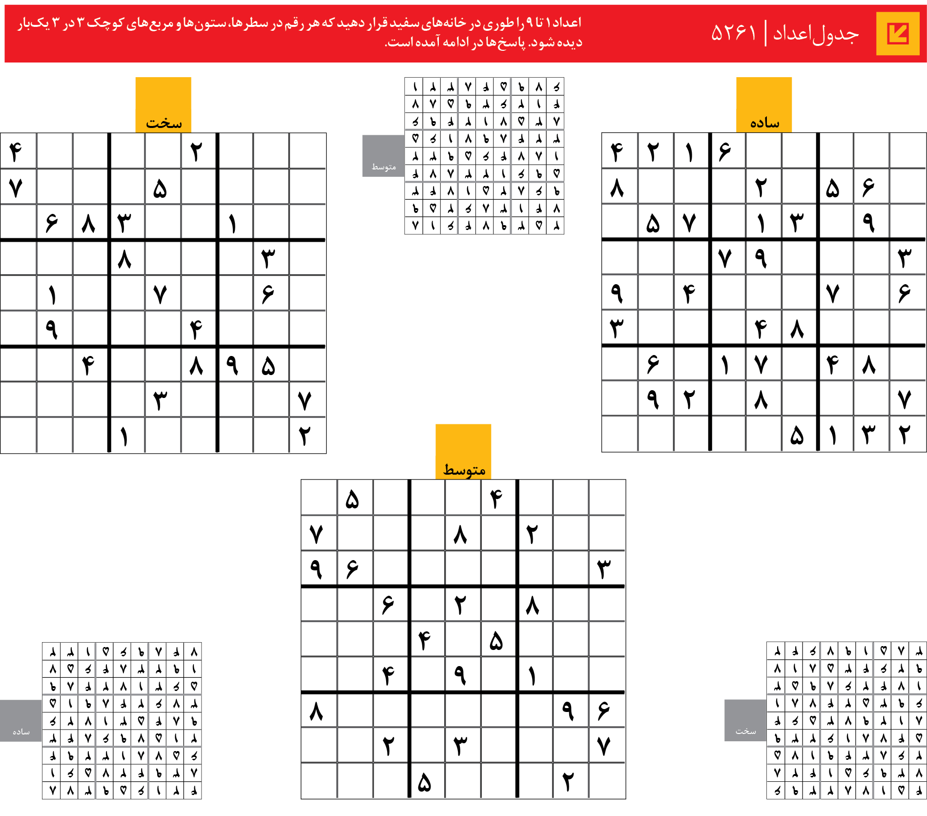جدول‌اعداد | 5261