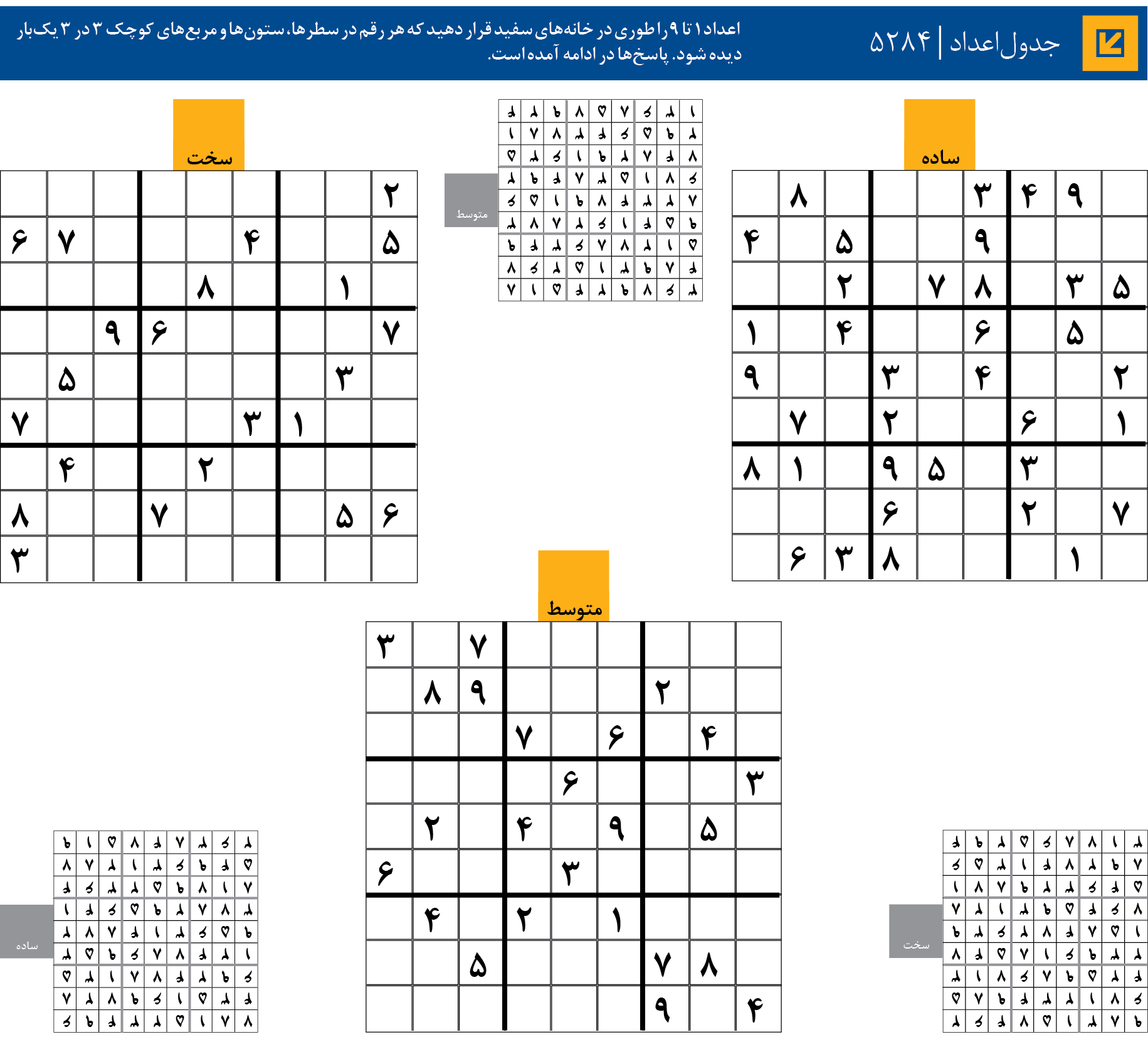 جدول‌اعداد | 5284