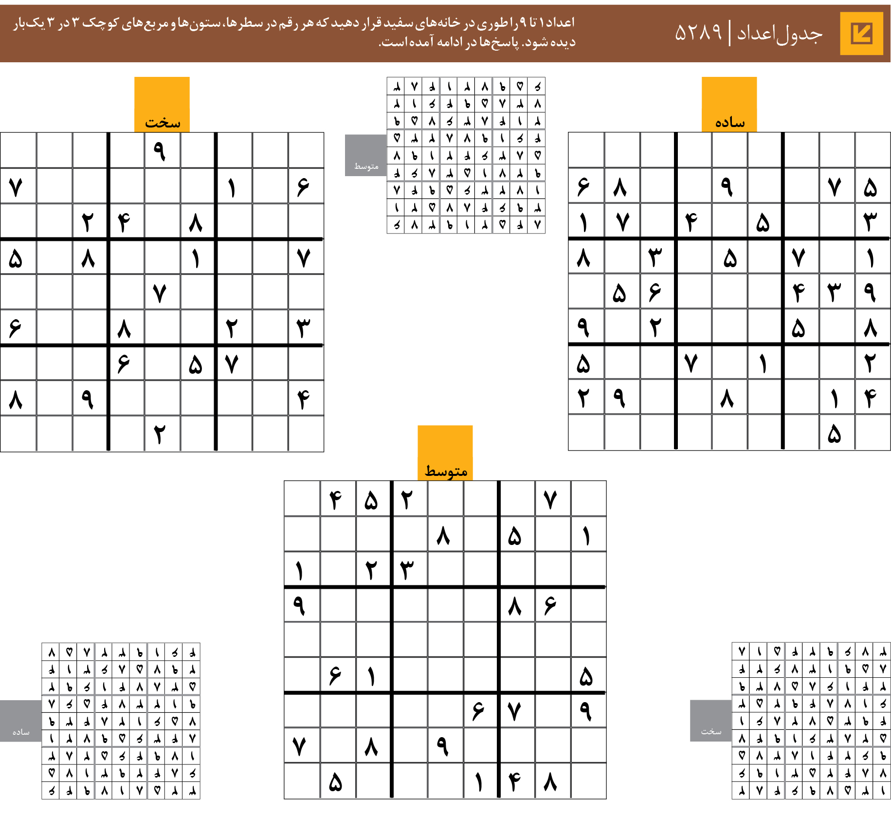 جدول‌اعداد | 5289