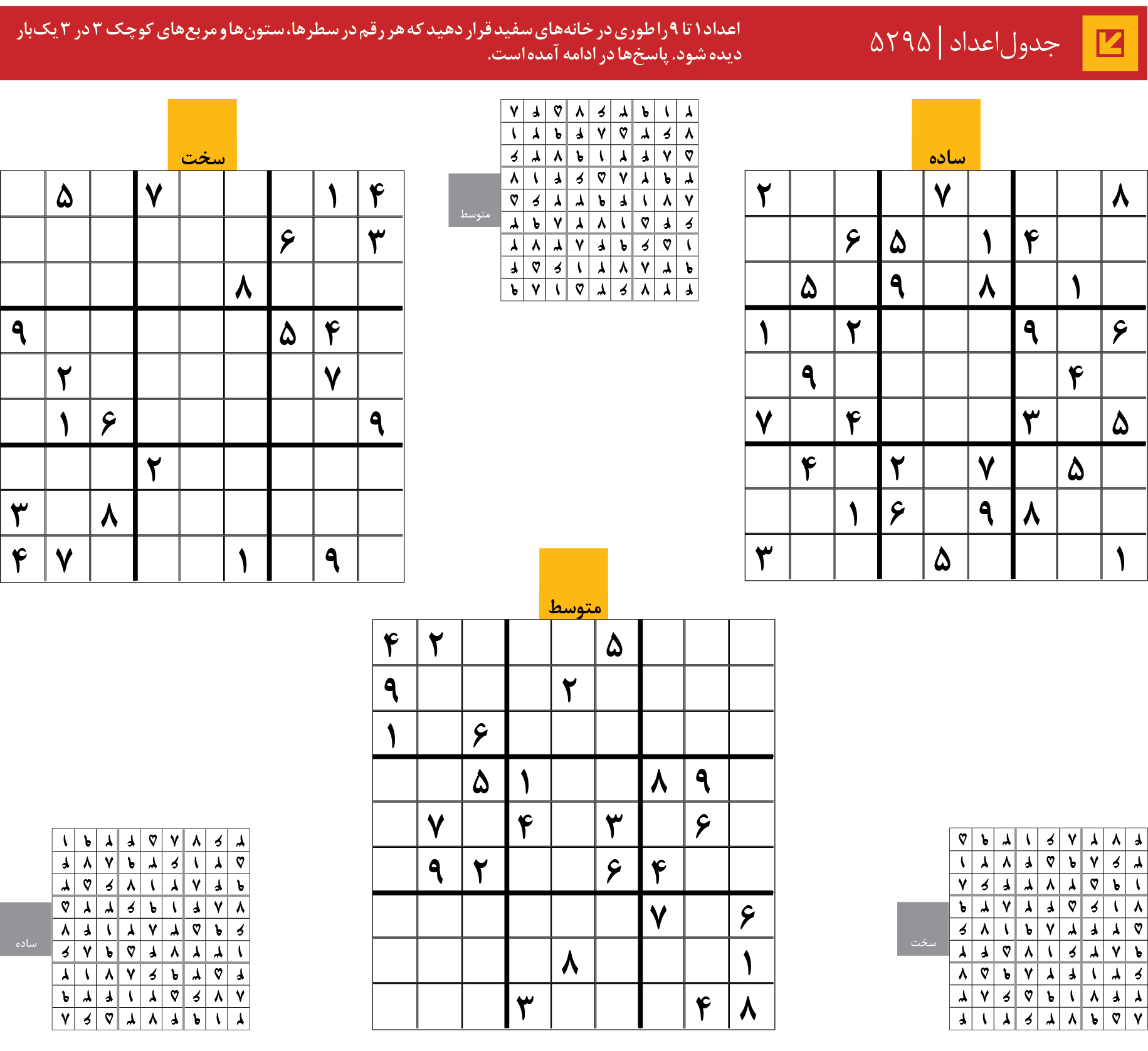 جدول‌اعداد | 5295