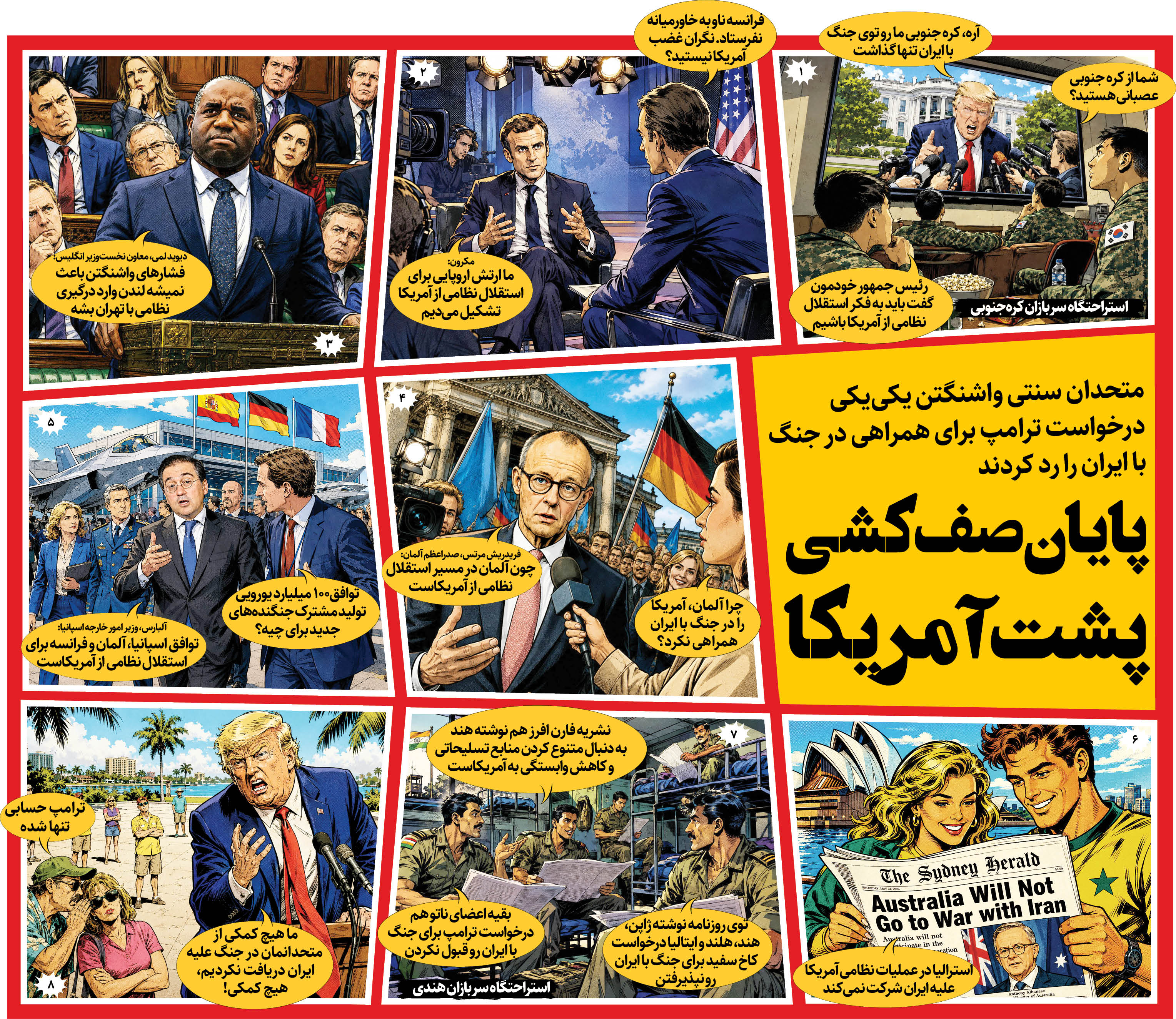پایان صف‌کشی پشت آمریکا