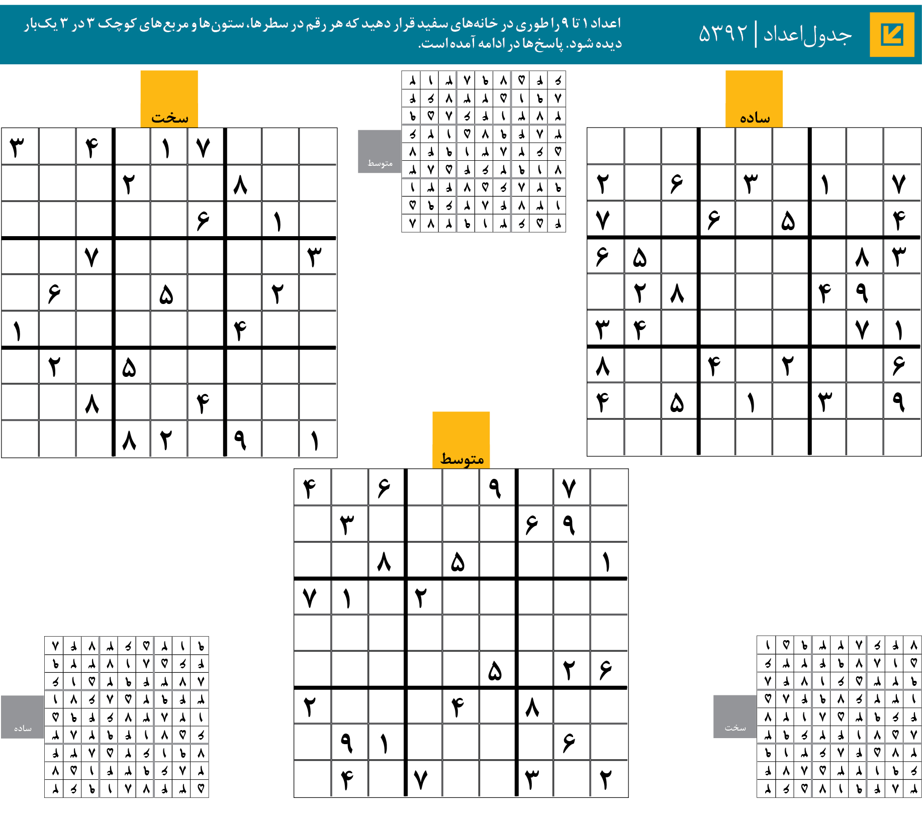 جدول‌اعداد | 5392