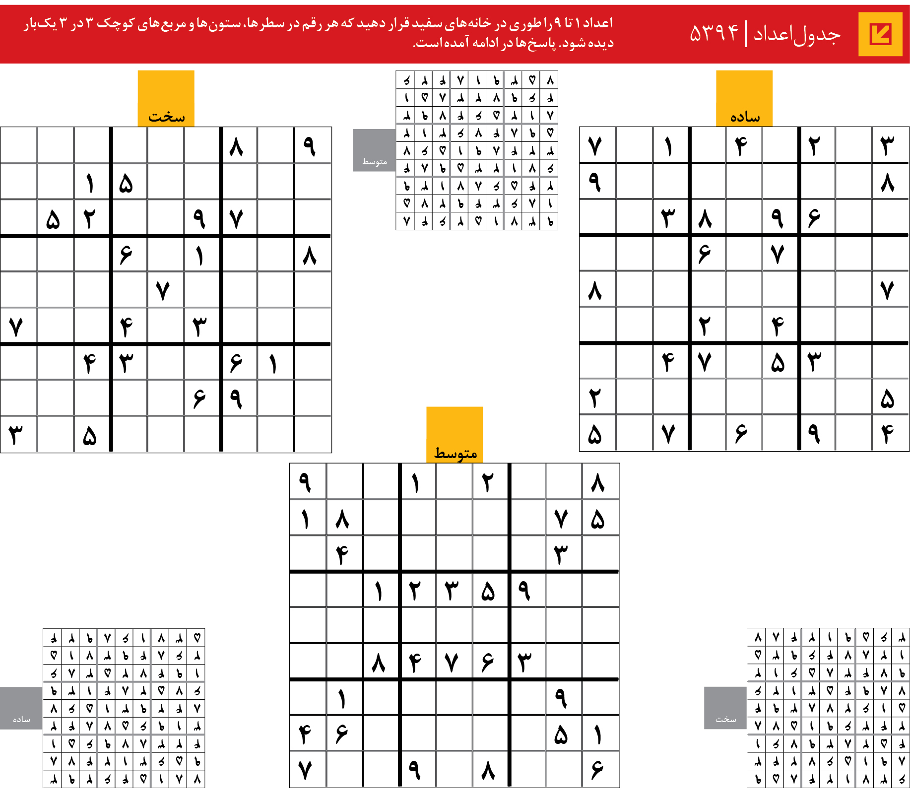 جدول‌اعداد | 5394