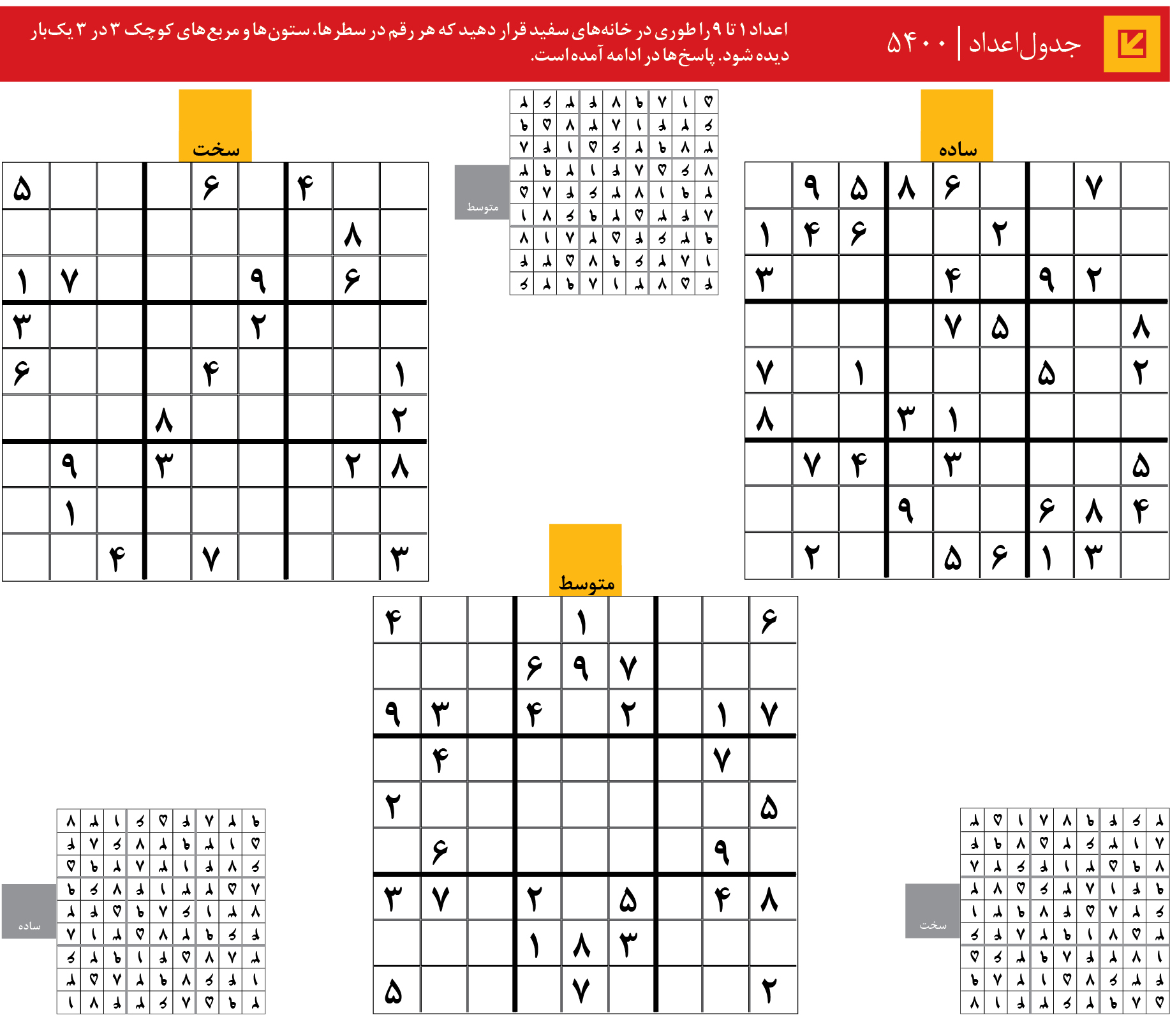 جدول‌اعداد | 5400