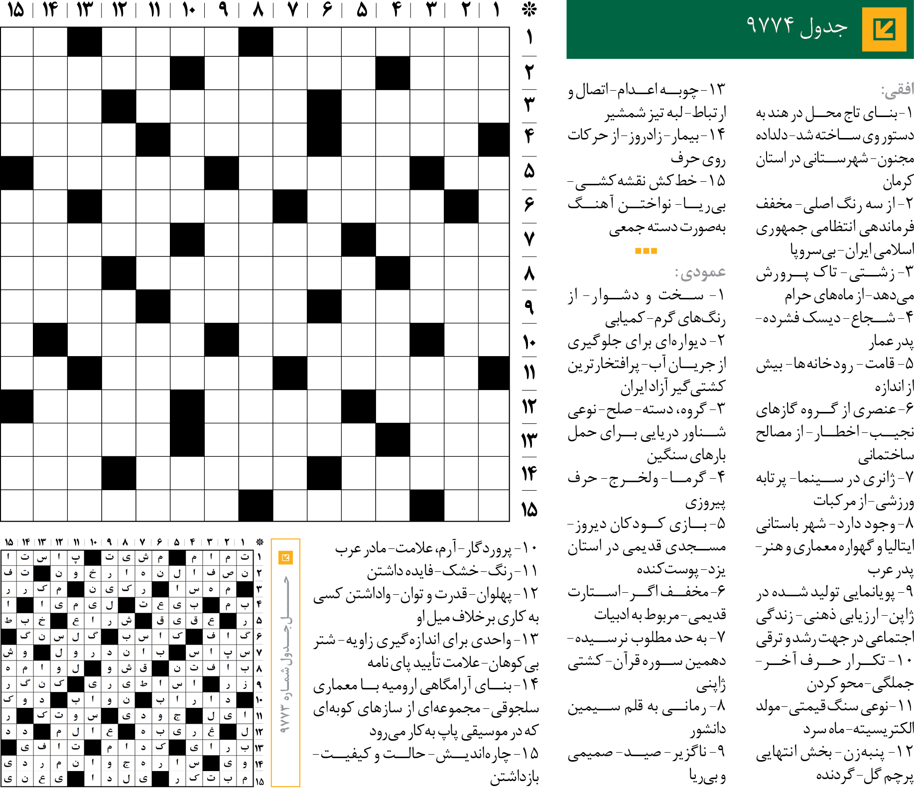 جدول 9774