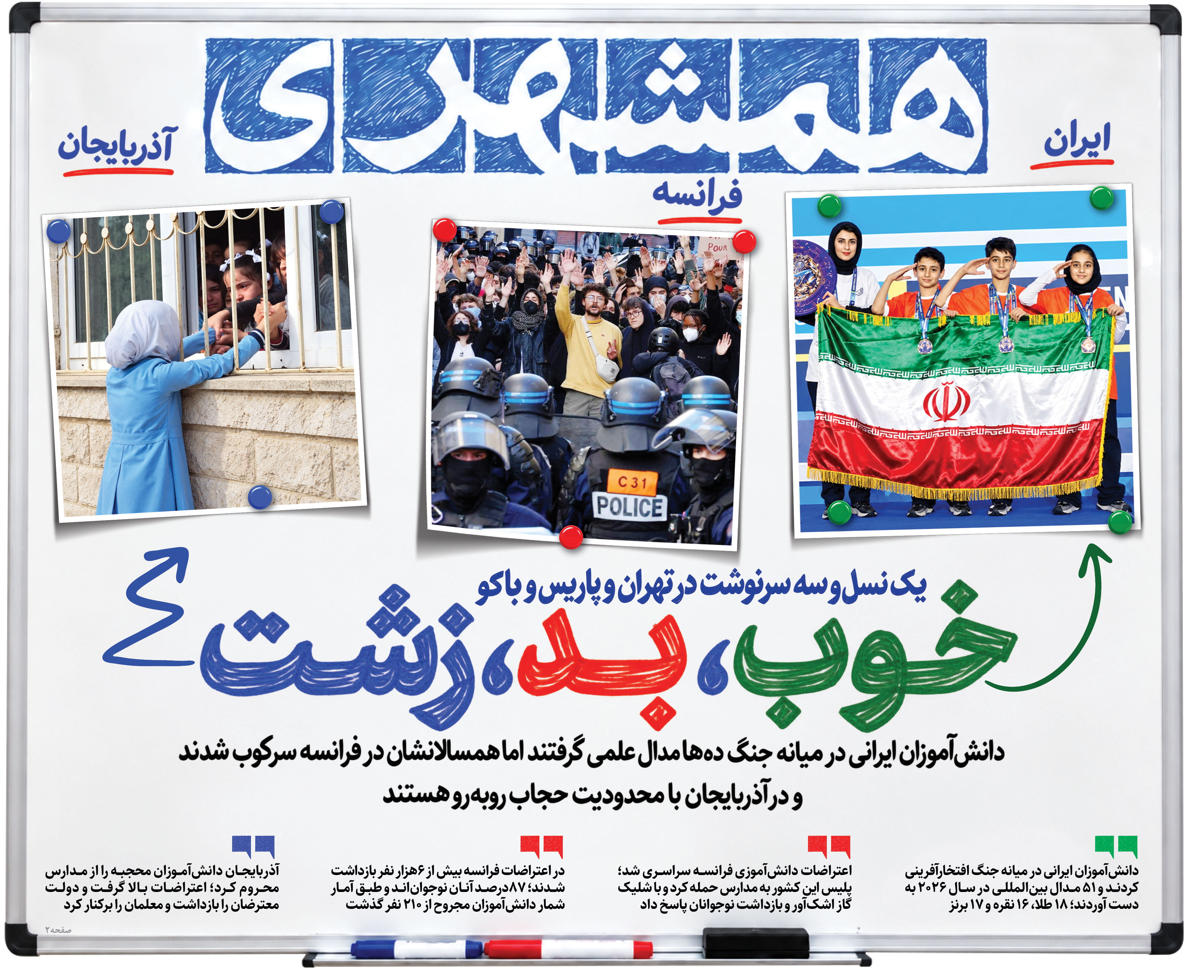 یک نسل و سه سرنوشت در تهران و پاریس و باکو